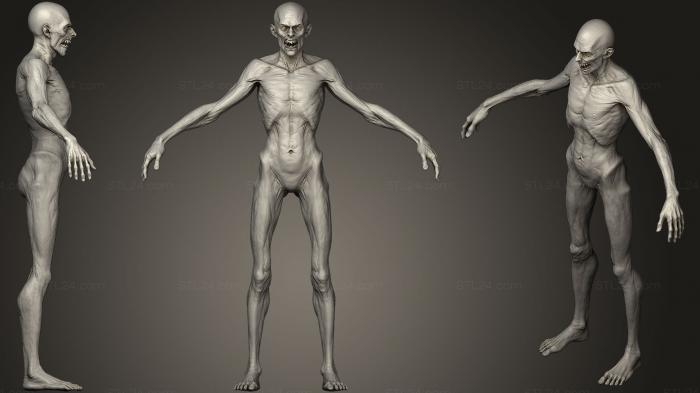 Figurines heroes, monsters and demons (Zombie Sculpt, STKM_0586) 3D models for cnc